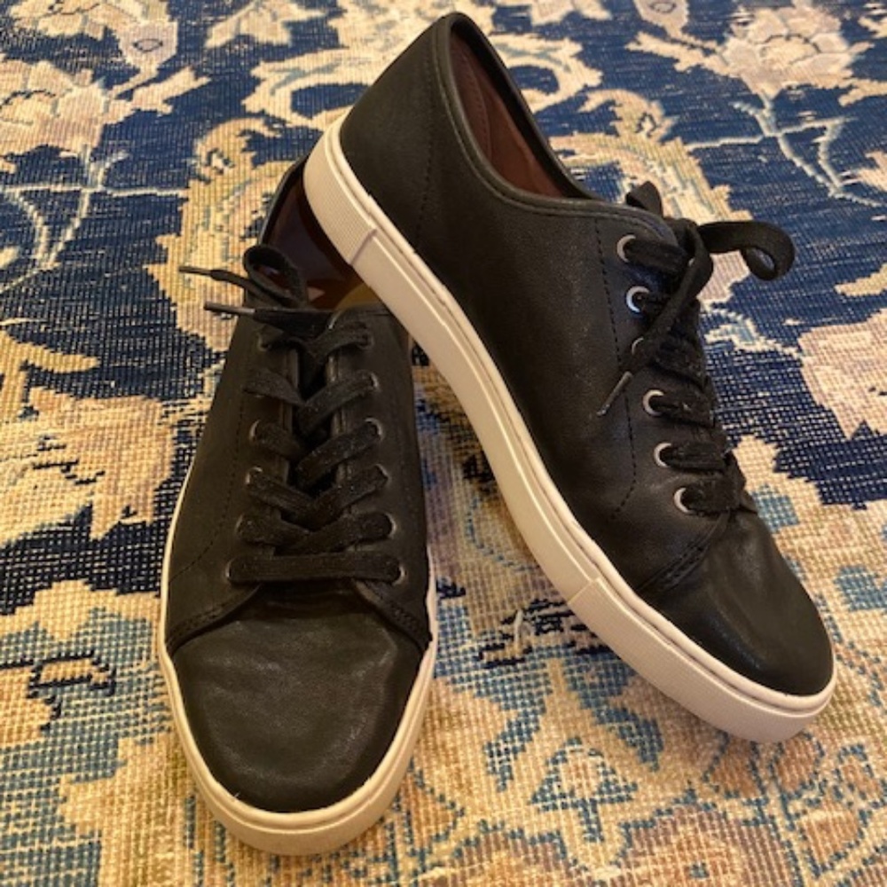 FRYE Ivy Low Lace Leather Sneakers, Size 8